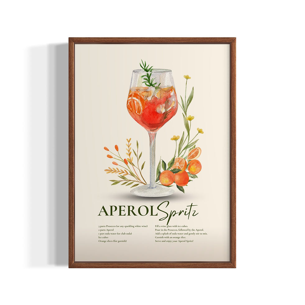 Küçük resim: Aperol Spritz Kokteyl Poster Tablo