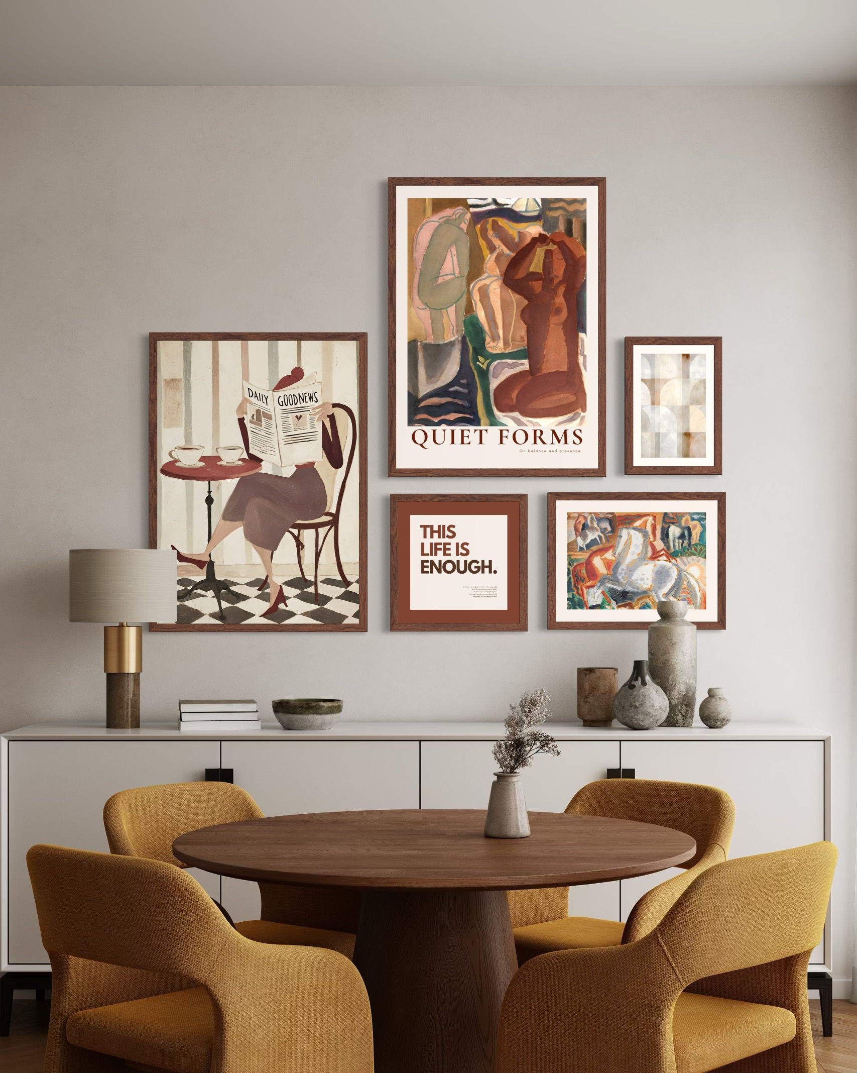 "Quiet Forms" 5'li Poster Tablo Seti