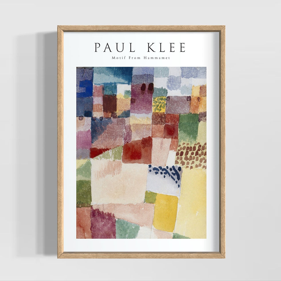 Küçük resim: Paul Klee - About a Motif From Hammamet Poster Tablo