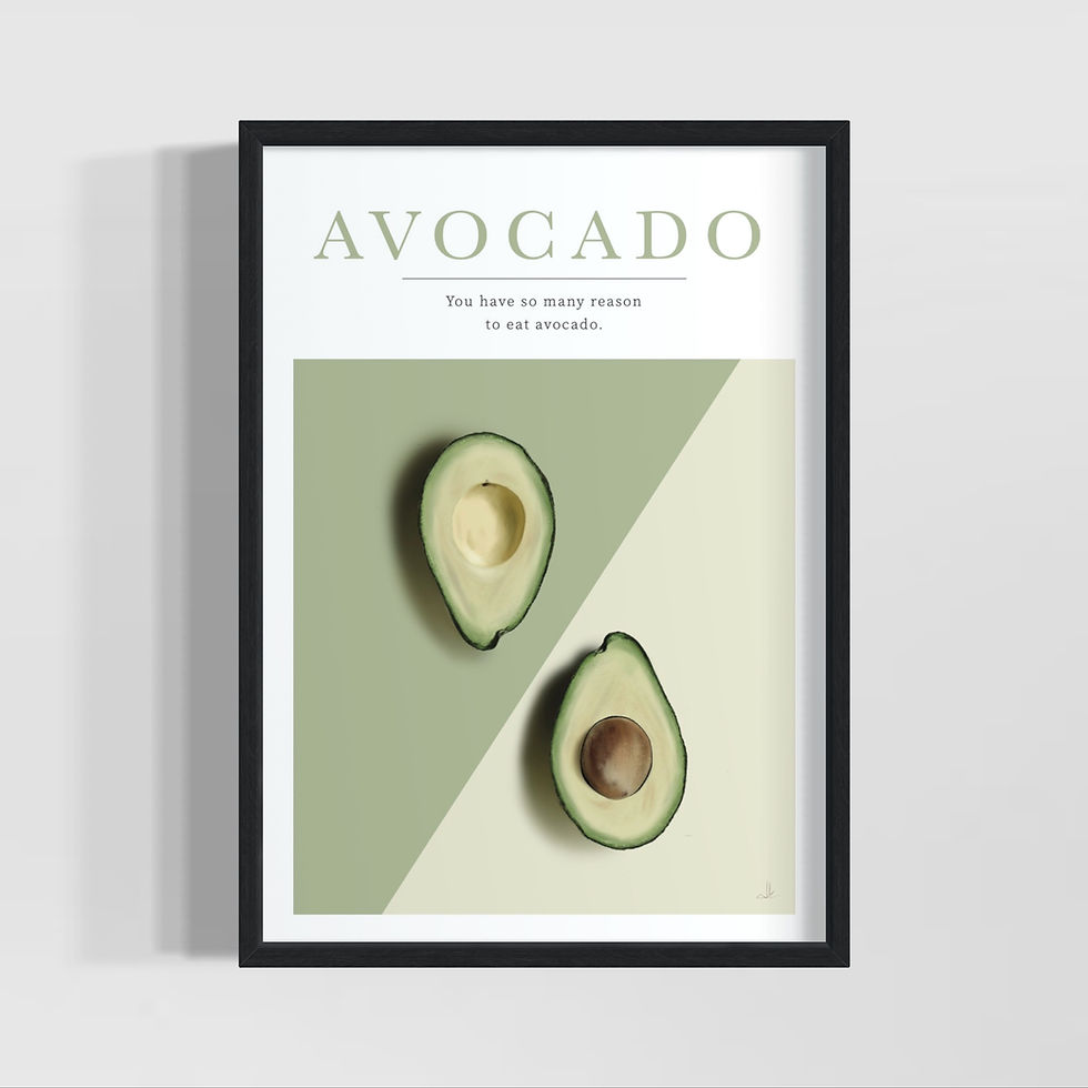 Küçük resim: Avokado Çizimi  Poster Tablo