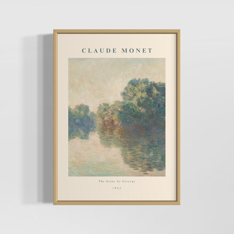 Küçük resim: Monet - The Seine At Giverny Poster Tablo