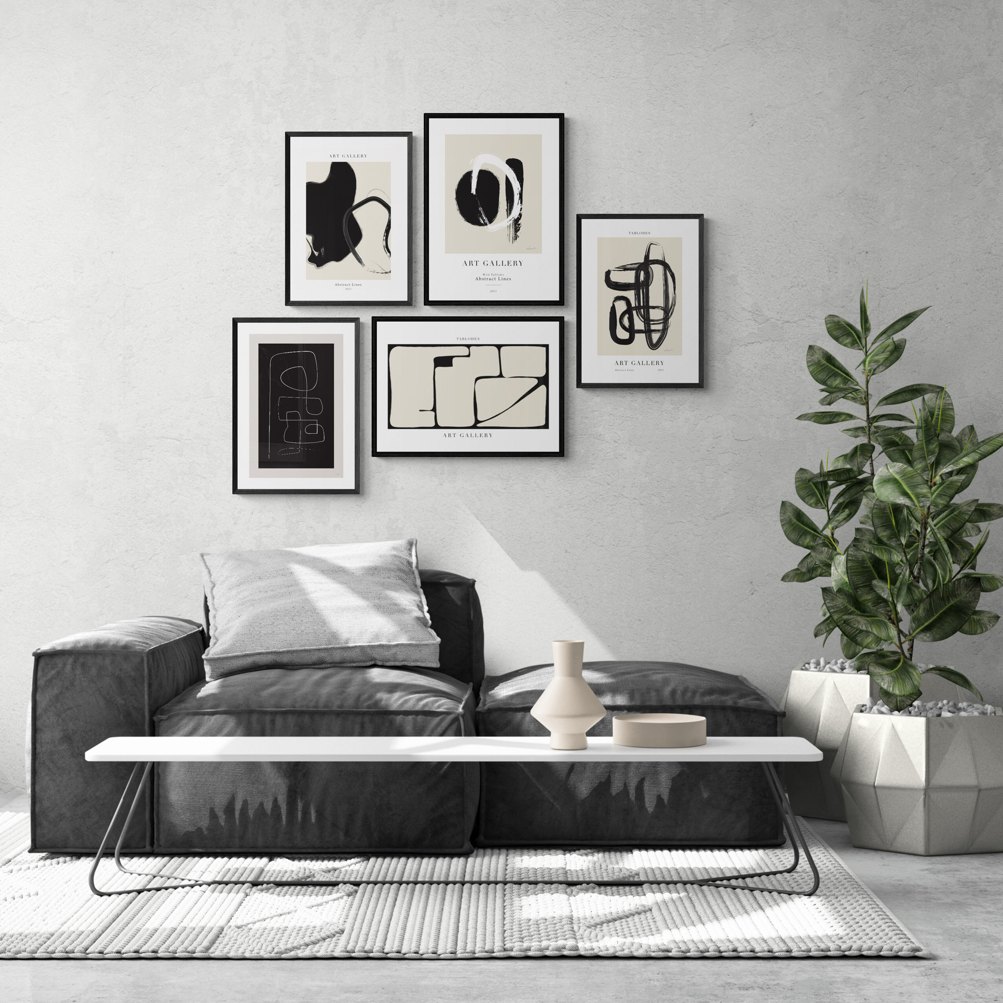 Art Gallery 5'li Poster Tablo Seti