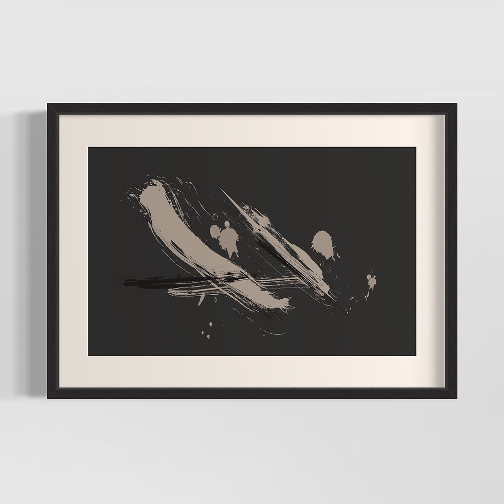 Küçük resim: Matisse Design Seri 1 Soyut Fırça Poster Tablo – Tablodes modern fırça darbeli soyut tasarım