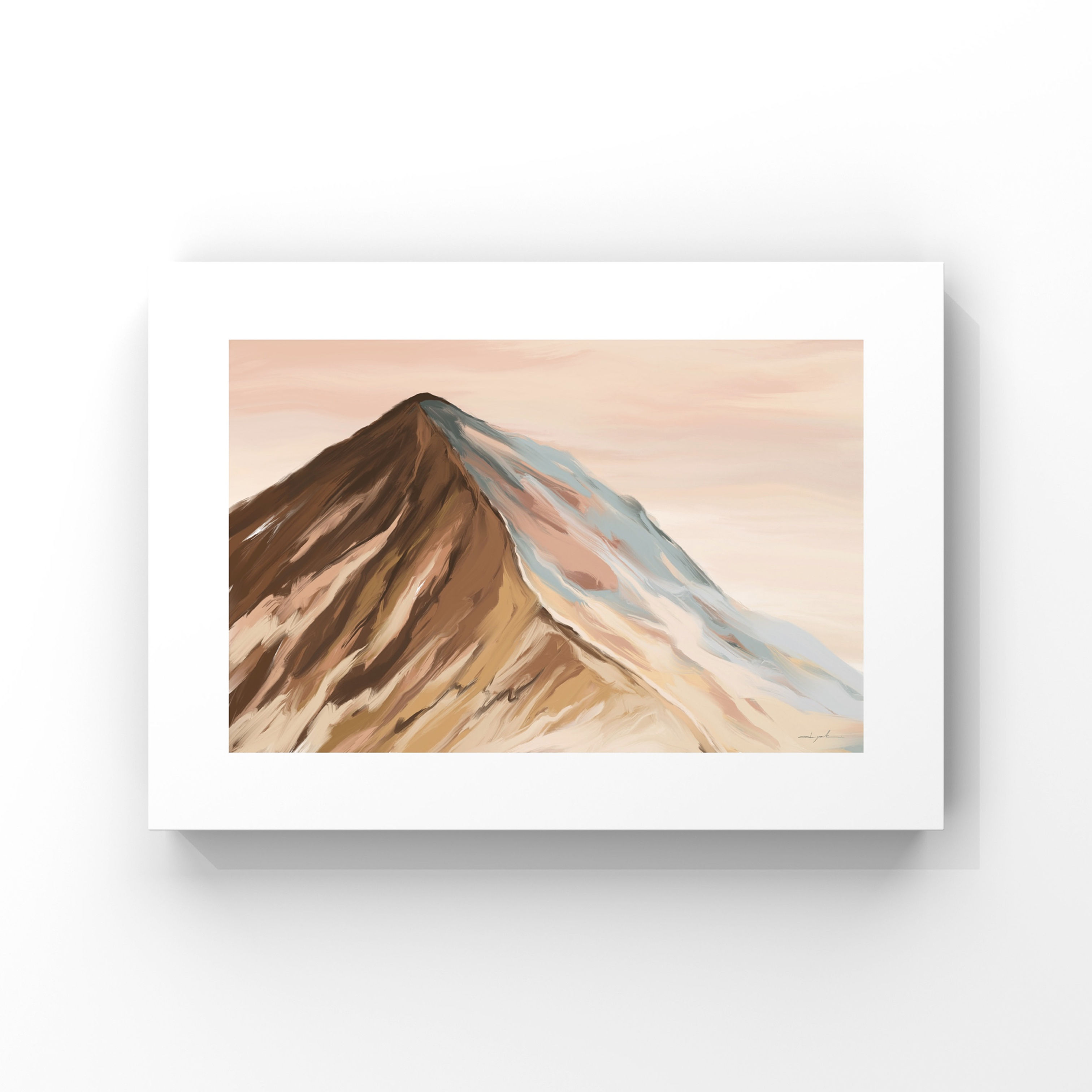 Painted Horizons No.2 – Soyut Dağ Manzara Poster Tablo