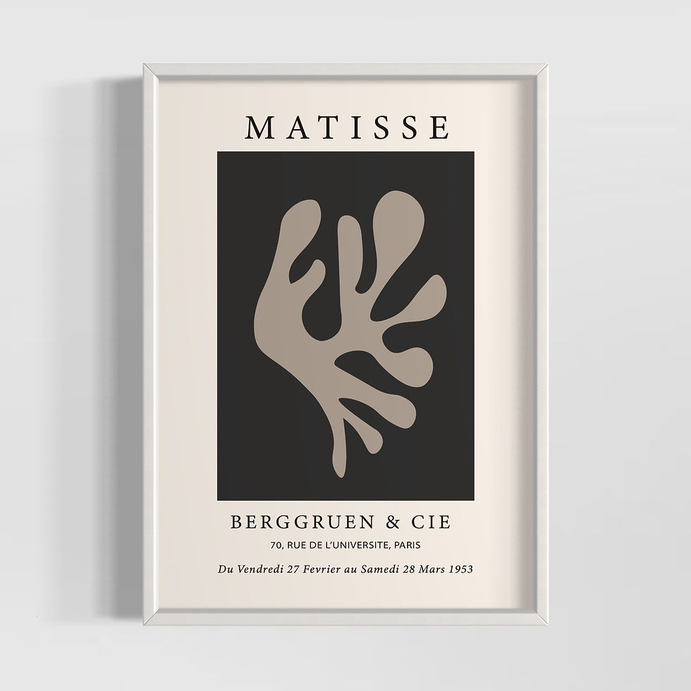 Küçük resim: Matisse Design Seri 2 Galeri Afişi Poster Tablo – Tablodes Matisse esintili organik form tasarımı