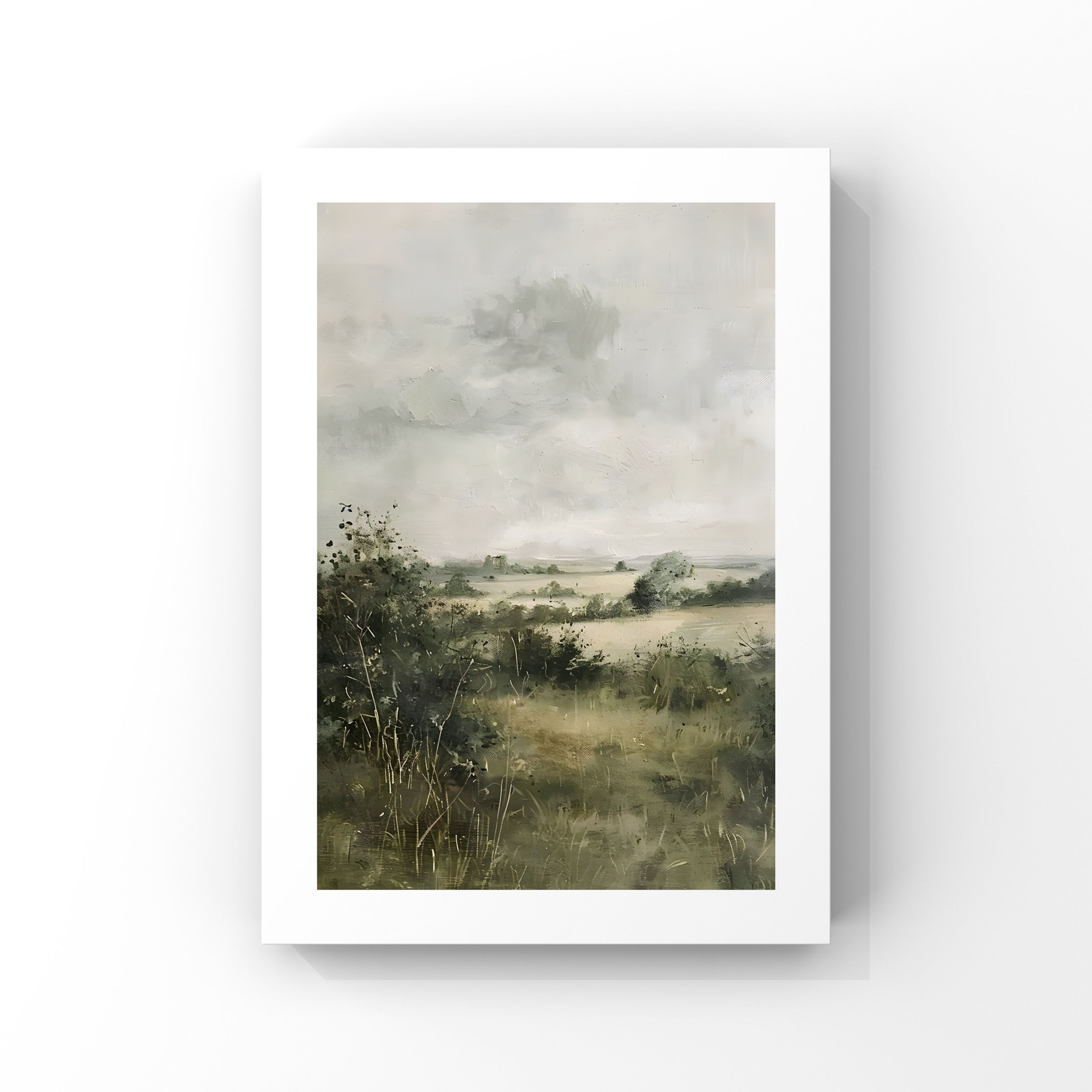 "Vintage Yeşil Doğa Manzaraları" No.3 Poster Tablo