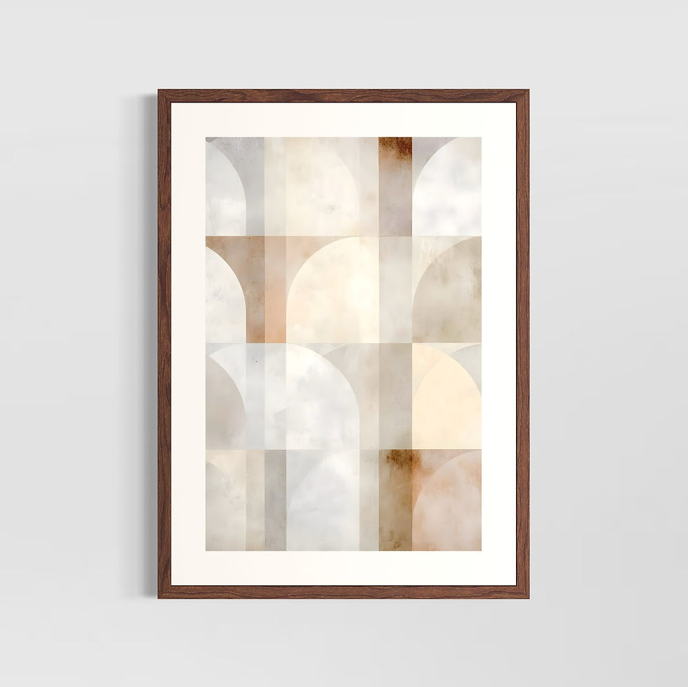 Küçük resim: Quiet Forms No.2 Poster Tablo kahverengi çerçeveli görünüm