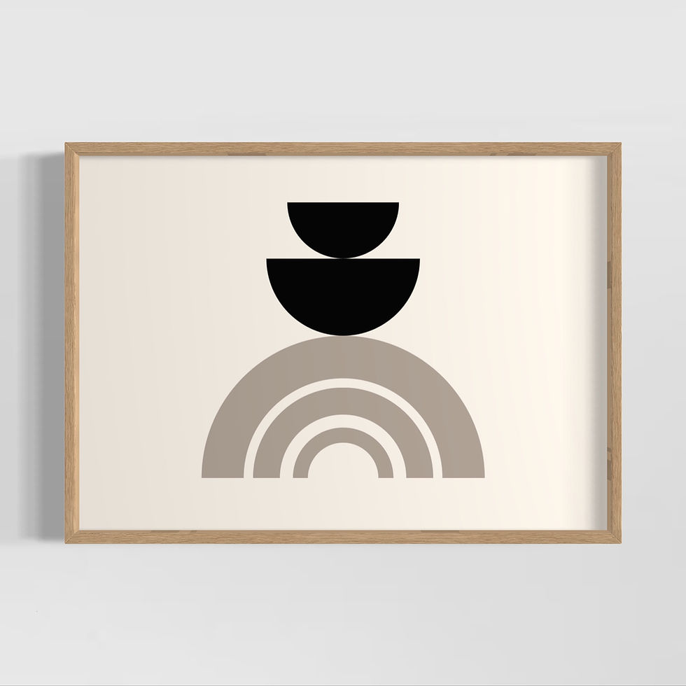 Küçük resim: picasso tarzı soyut geometrik modern poster tablo minimal tasarım ahşap çerçeveli görünüm