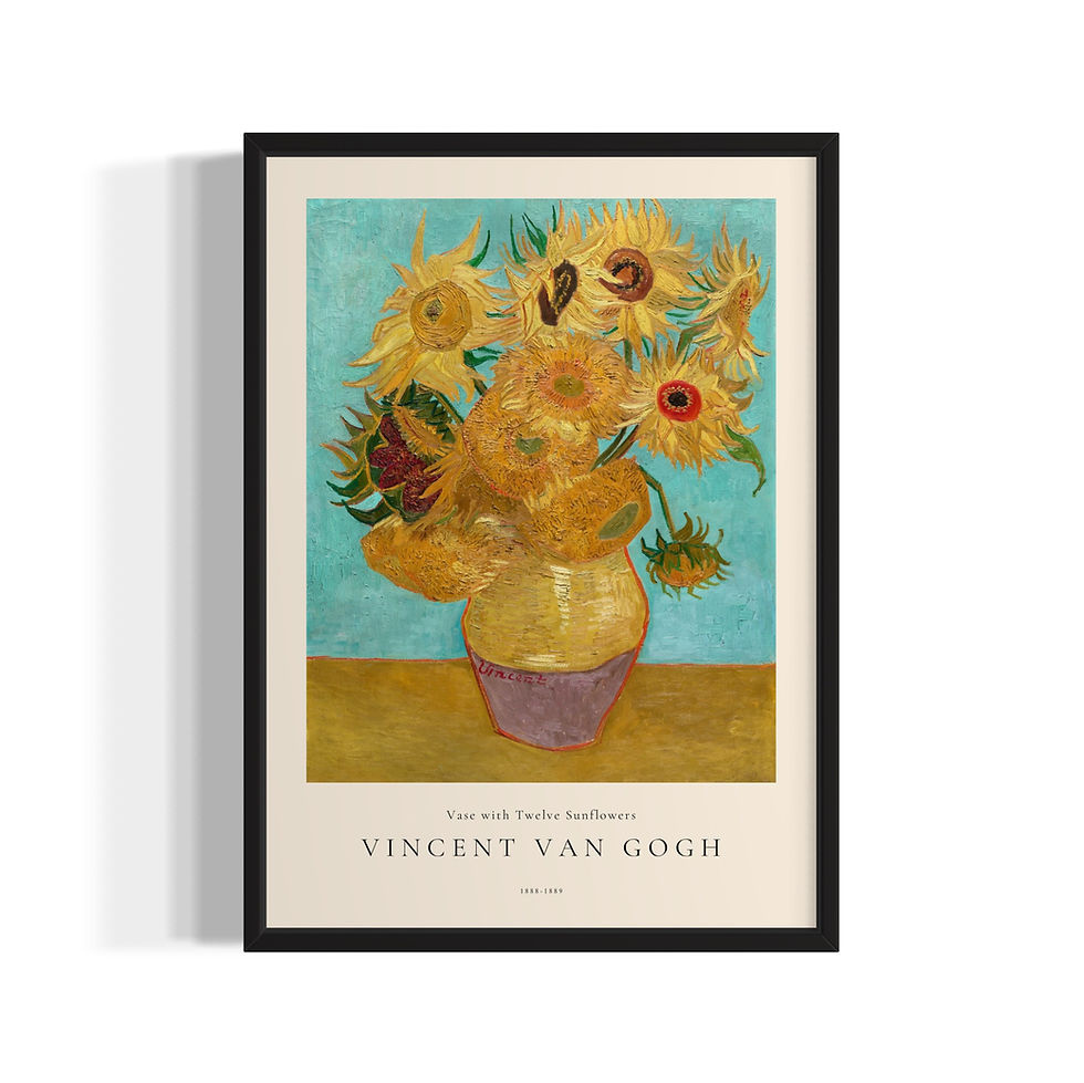 Küçük resim: Van Gogh - Vase With Twelve Sunflowers Poster Tablo
