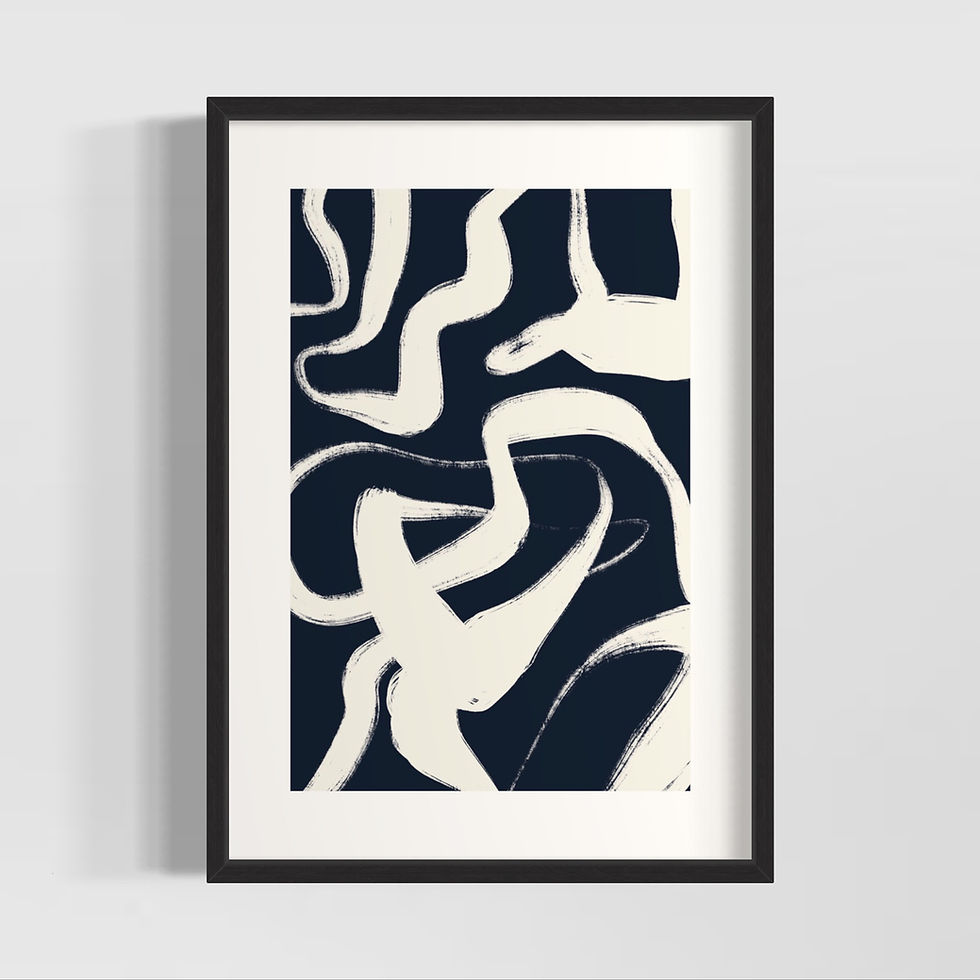Küçük resim: "Navy Blue Floor" Poster Tablo