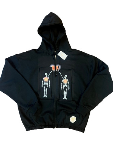 [TWN]★FLAME HOODIE Broken Planet Zip Up Hoodie - Twin Flames | No Sauce The Plug