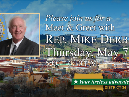 Join friends and neighbors for a Meet & Greet with District 34 Rep. Mike Derby