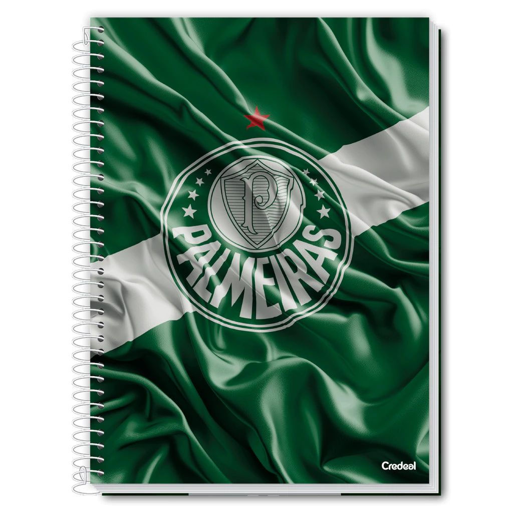 Caderno Espiral Palmeiras + Poster 80fls 1m