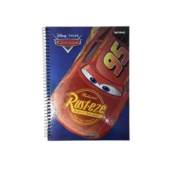 Miniatura: Caderno Espiral Starschool Carros 80fls 1m