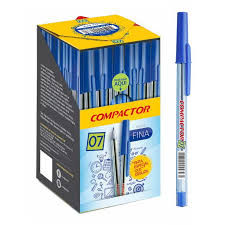 Caneta Esferográfica Azul Compactor 0.7mm