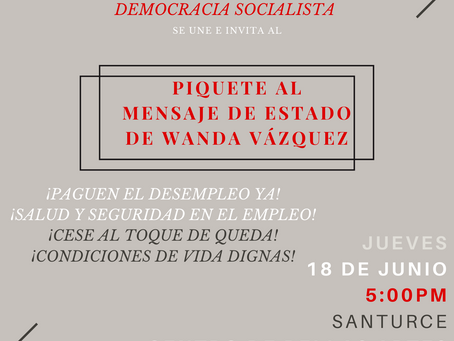 Piquete al mensaje de Estado de Wanda Vázquez