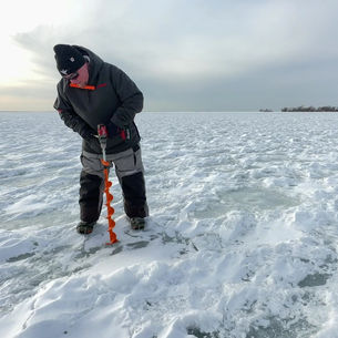 The Only Tool You Need To Check Ice Depth: The RAZR Scout 4" Ice Auger