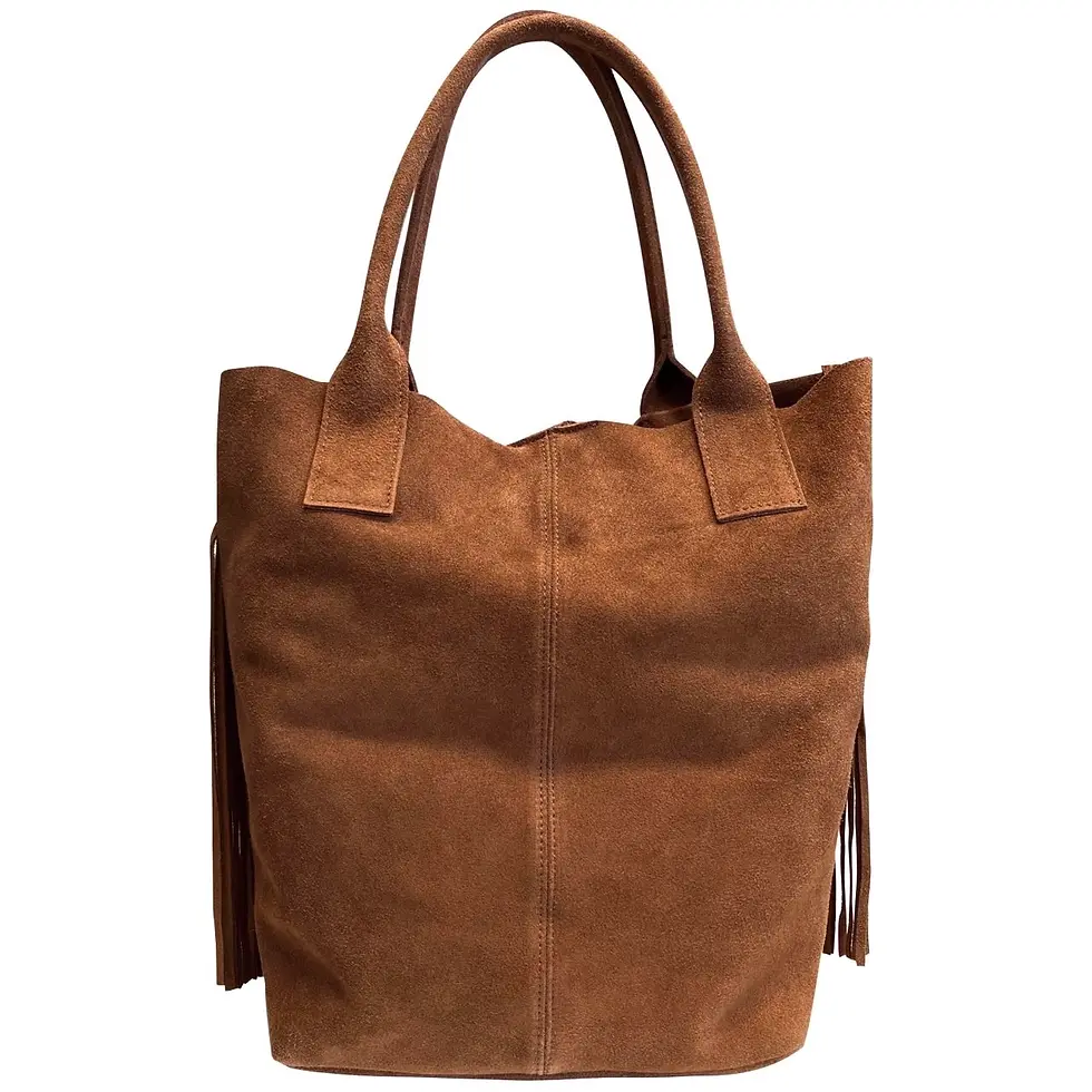 Miniaturebillede: Modarno Shopper med frynser Brun