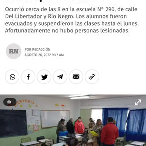 Explotó un calefactor en una escuela primaria de Río Negro