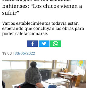 Bahía Blanca: los calefactores no están conectados a la red de gas