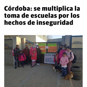 Córdoba: toma de escuelas por hechos de inseguridad