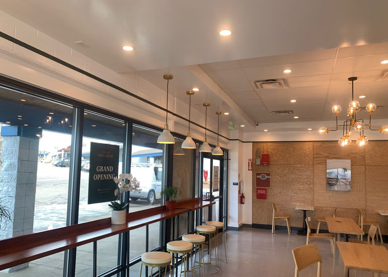 Tous les Jours bakery completed interior remodel entrance and bar