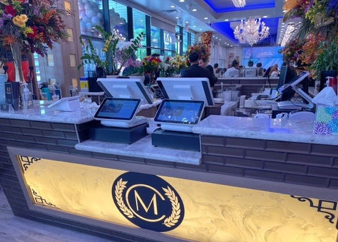 Westminster nail salon interior front counter