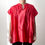 Thumbnail: Strawberry Red Plain Cotton Gathered  Neck Pullover Size M