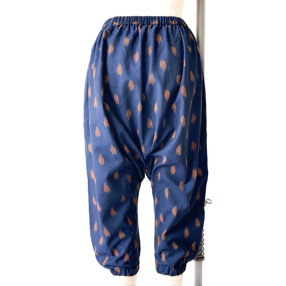 Thumbnail: Washed Ikat Cotton Navy Harlem Size M