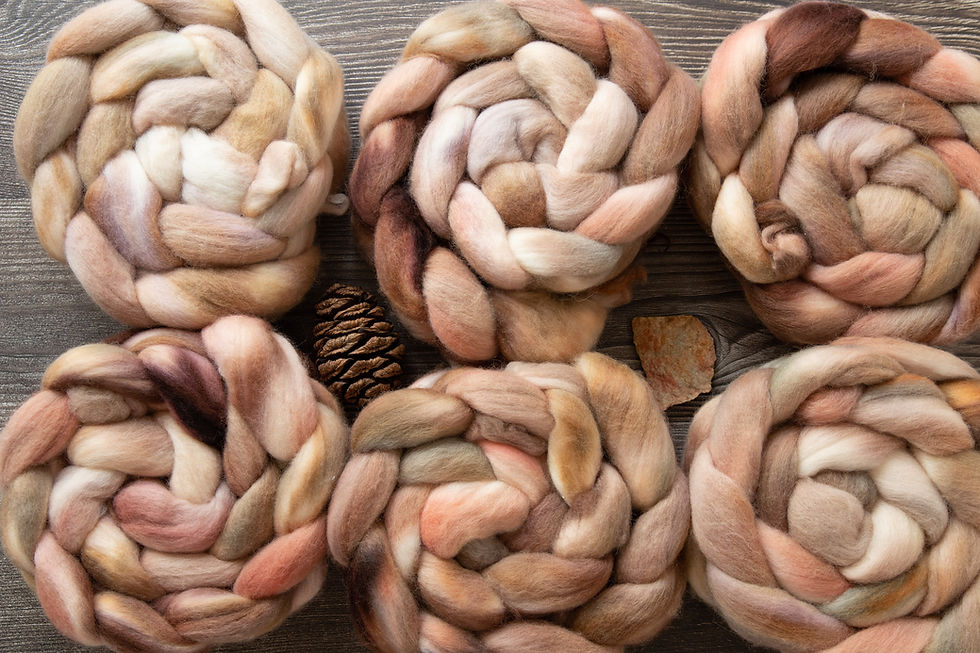 'Grouse' 21 micron Merino wool top, 100g