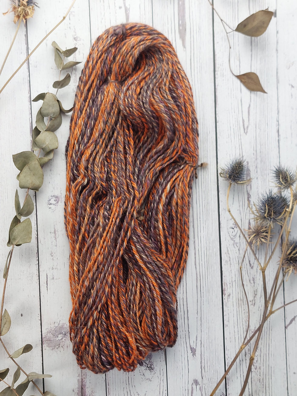 Thumbnail: 'Chocolate Caramel' Kid Mohair/ BFL chunky weight handspun yarn, 100g