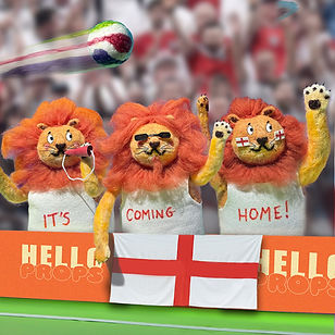 three lions mascot puppet prop 