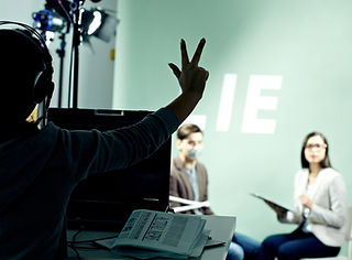TV Direktor am Set