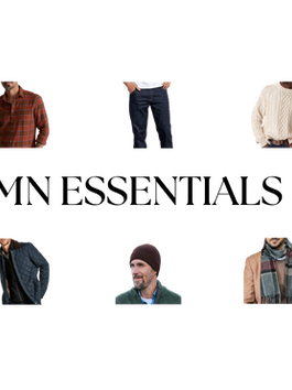 10 Autumn Essentials for Him Featuring Overcoats, Denim, Scarves, Sweaters, and Quilted Jackets