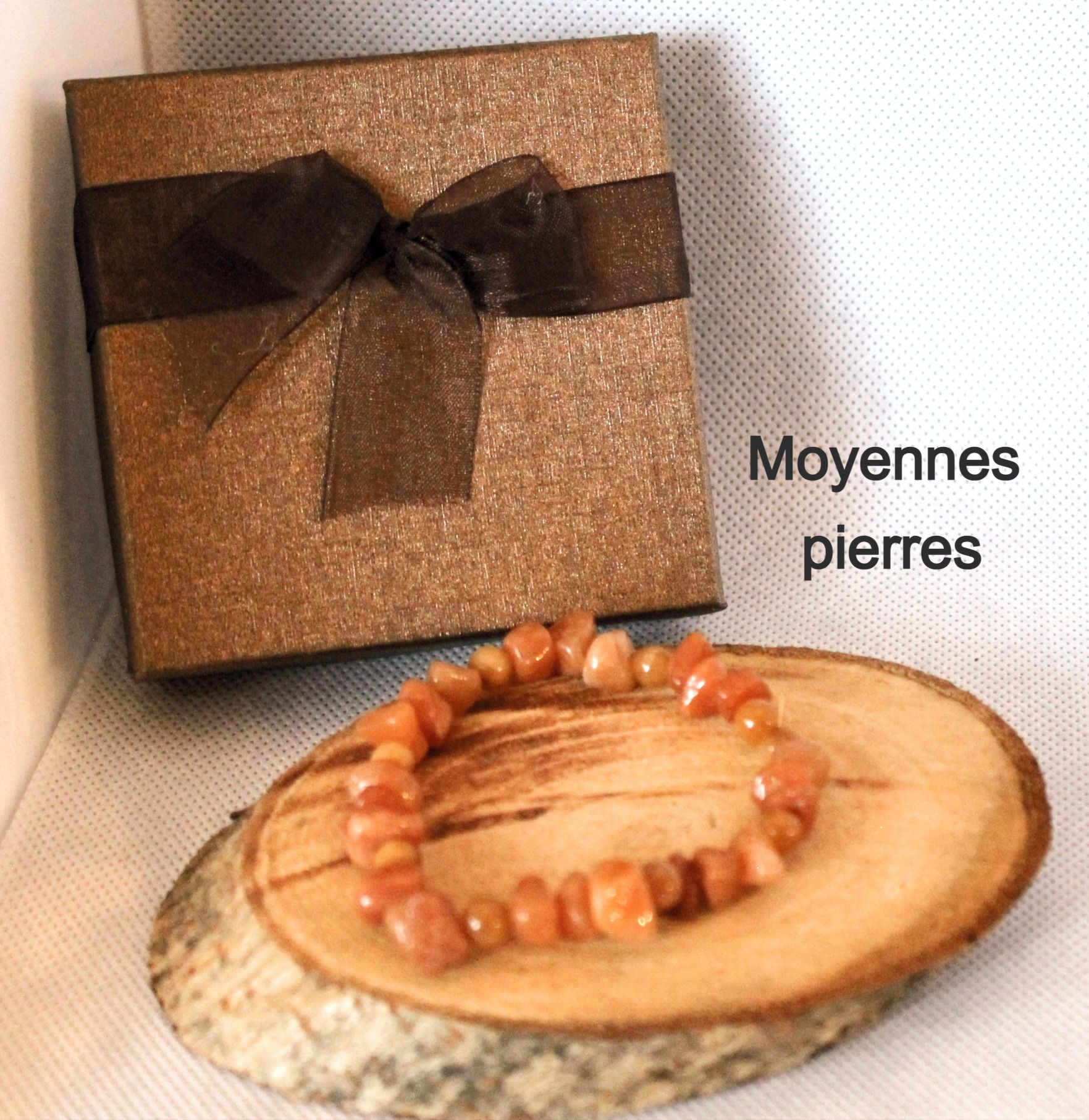 Bracelet Jaspe rouge (pierres moyennes) - Red Jasper