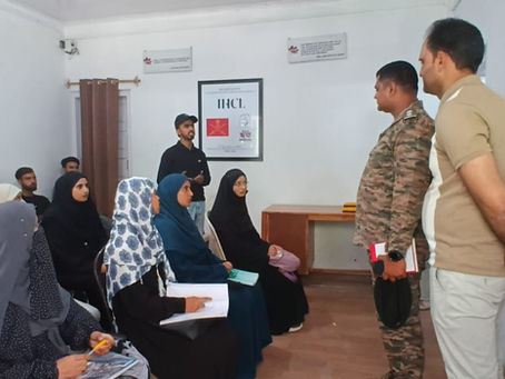 Lt Col Amit Yadav, Major Shagun Rana, and Capt Saurav Sharma from Indian Army's - 15 Assam Regiment visited the The Indian Hotels Company Limited (IHCL) supported Training Center 