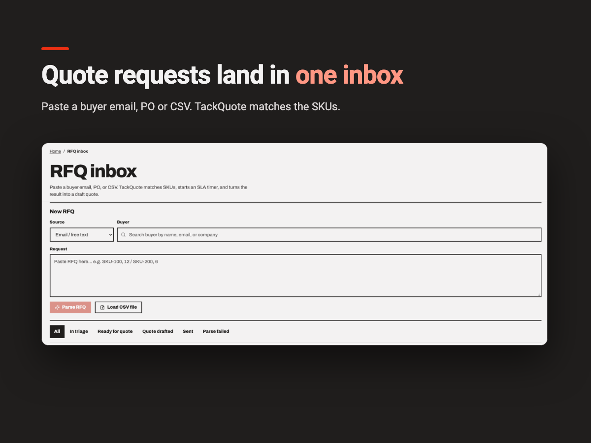 TackQuote screenshot 2
