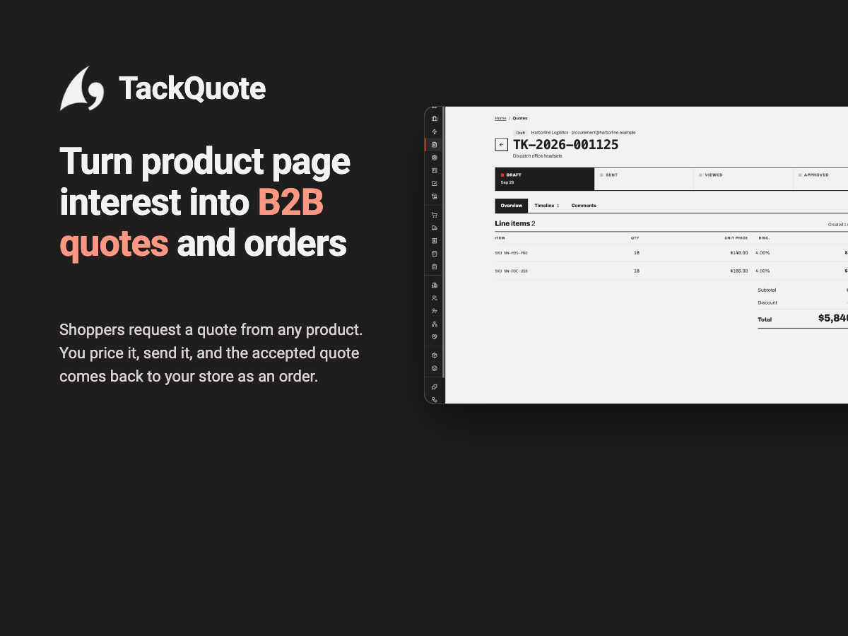 TackQuote screenshot 1