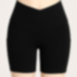 Classic Black Cross Top Biker Shorts