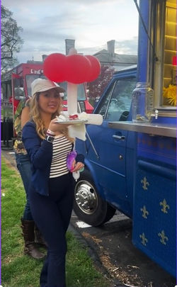 A beautiful Mermaid was delighted by this delicious treat—crêpes!