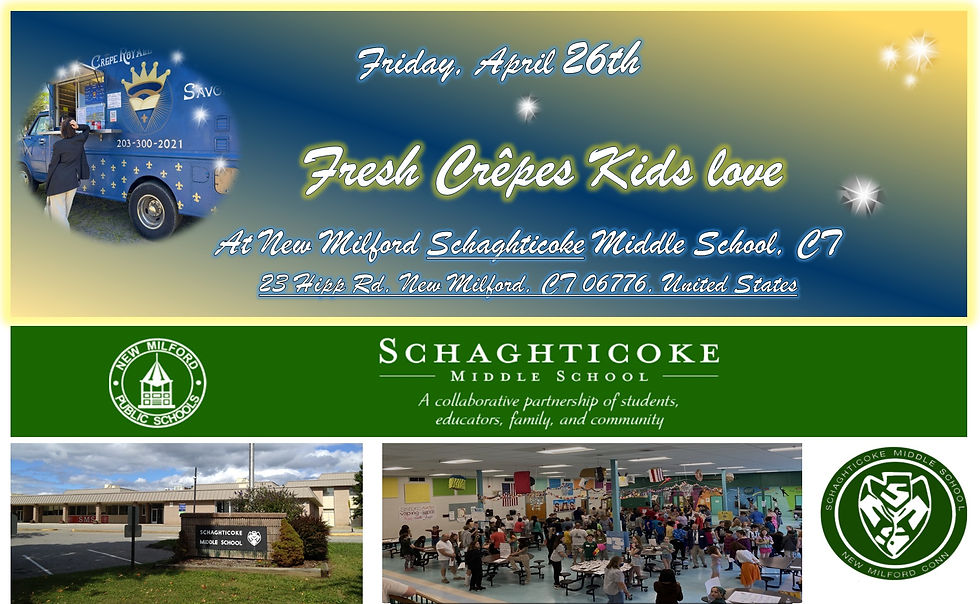 Fresh Crêpe Time at New Milford Schaghticoke Middle School, CT