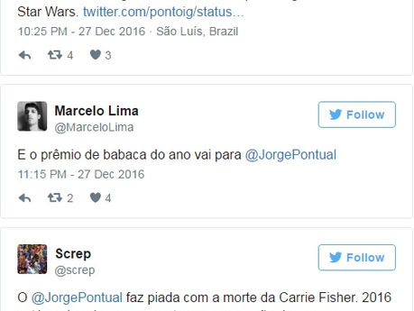 Jornalista Jorge Pontual da Globo News imita Chewbacca ao comentar morte da atriz Carrie Fisher