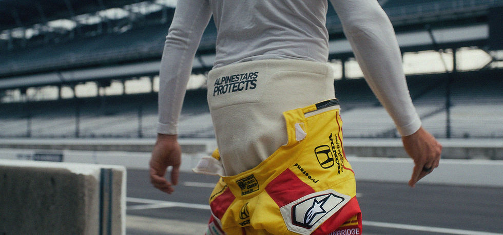 B roll social media interview of Formula 1 Race Car Driver