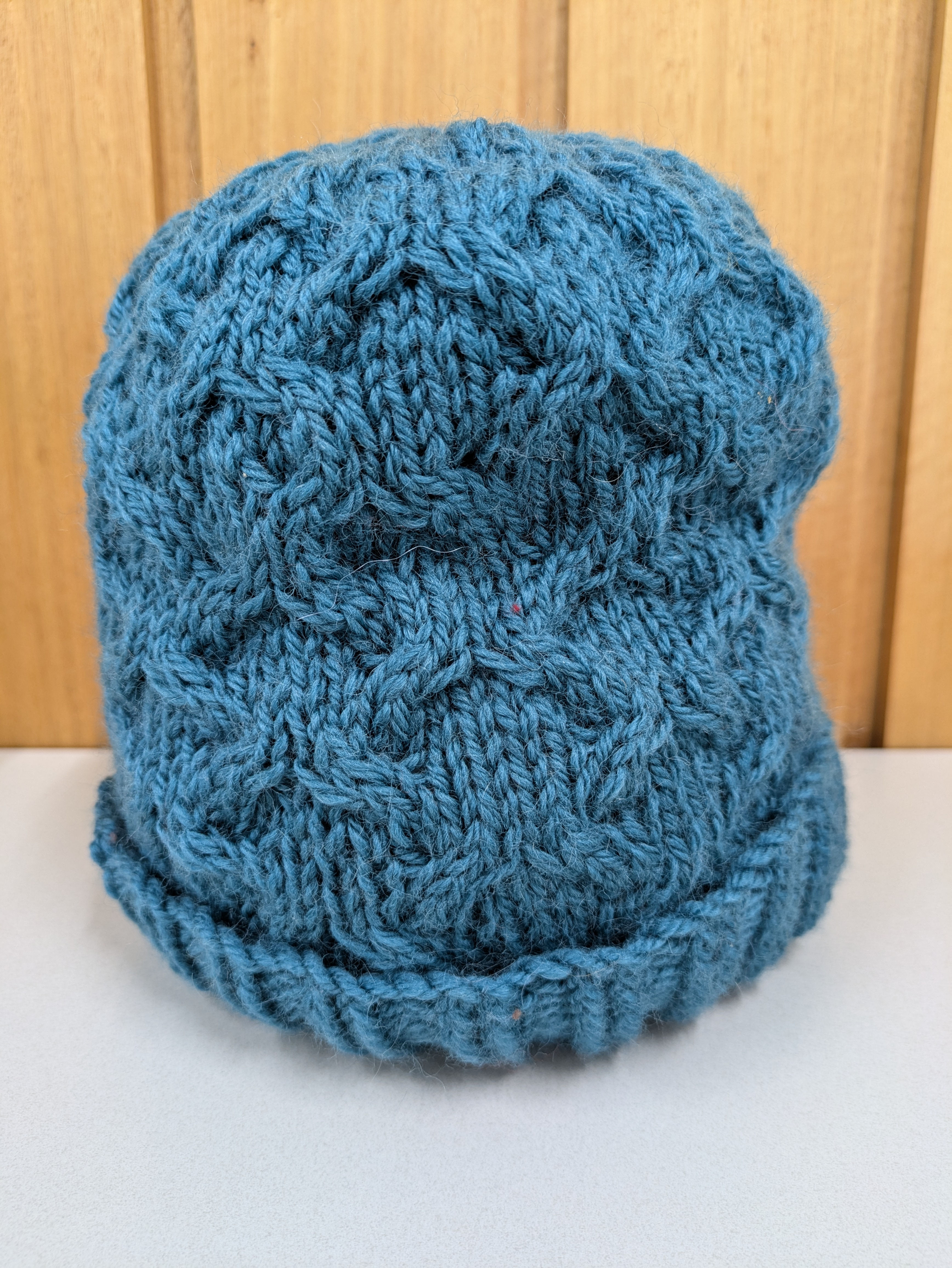100% Wool cable knit beanie