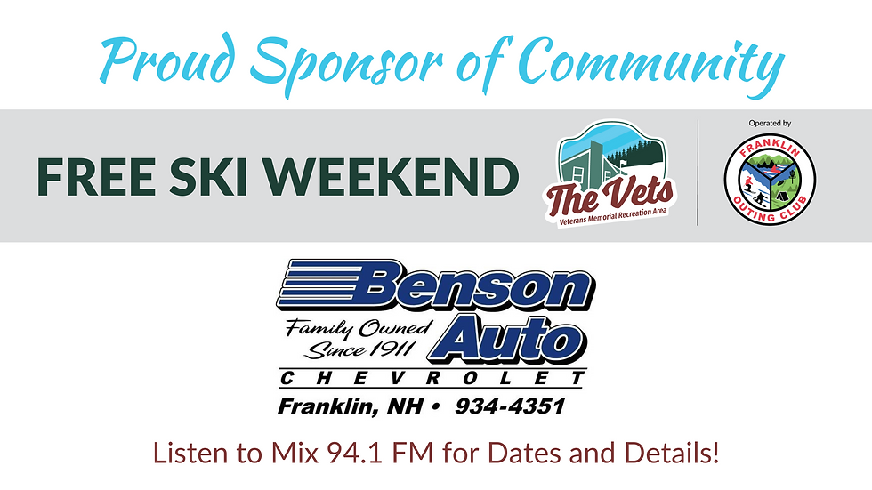 Community Free Ski Day - Thanks to Benson Auto