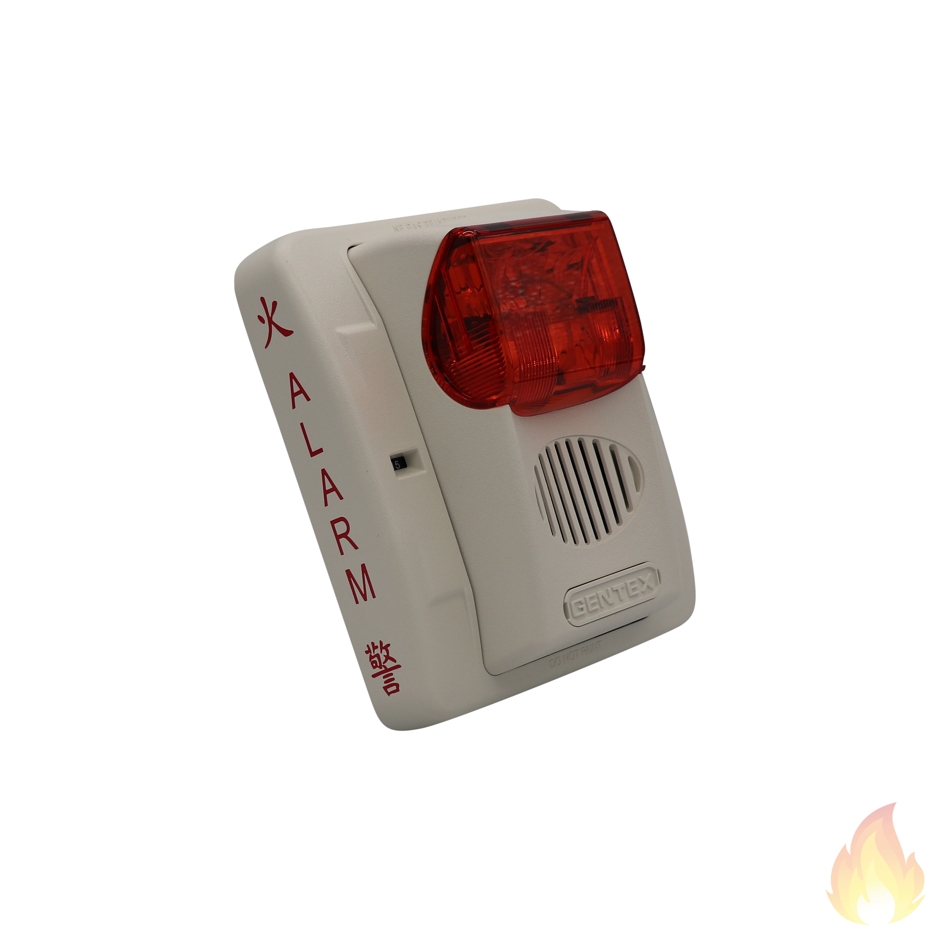 Gentex / Select. Horn/Strobe, 24Vdc, Wall, Red Lens, White / GECR-24WW