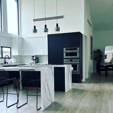 Modern kitchen lighting installation — Division 16 Electric Company, Delray Beach FL
