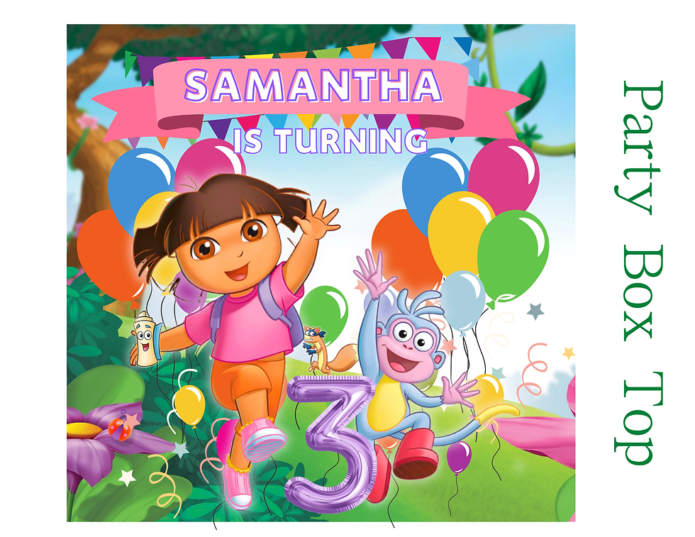 Thumbnail: Editable Dora Party Favor Bundle | 11 Canva Templates