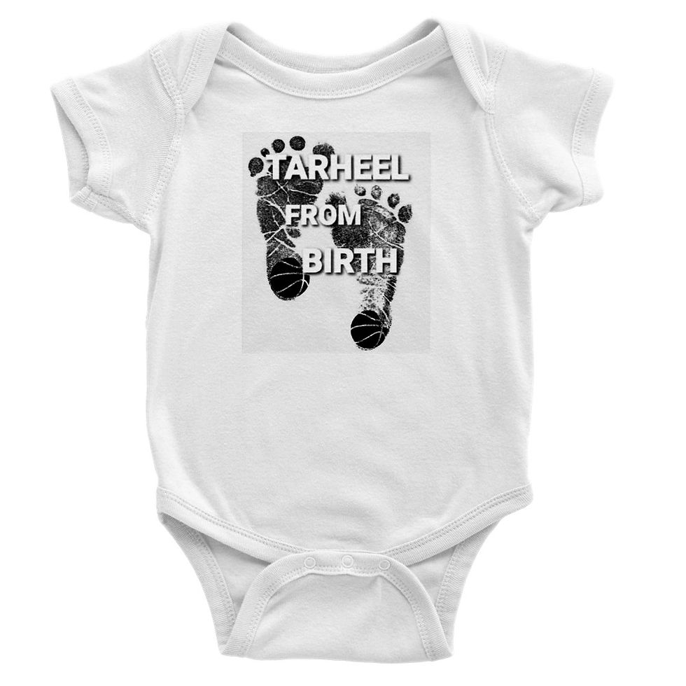 TARHEEL FROM BIRTH.Basketball.Baby SS Onesies