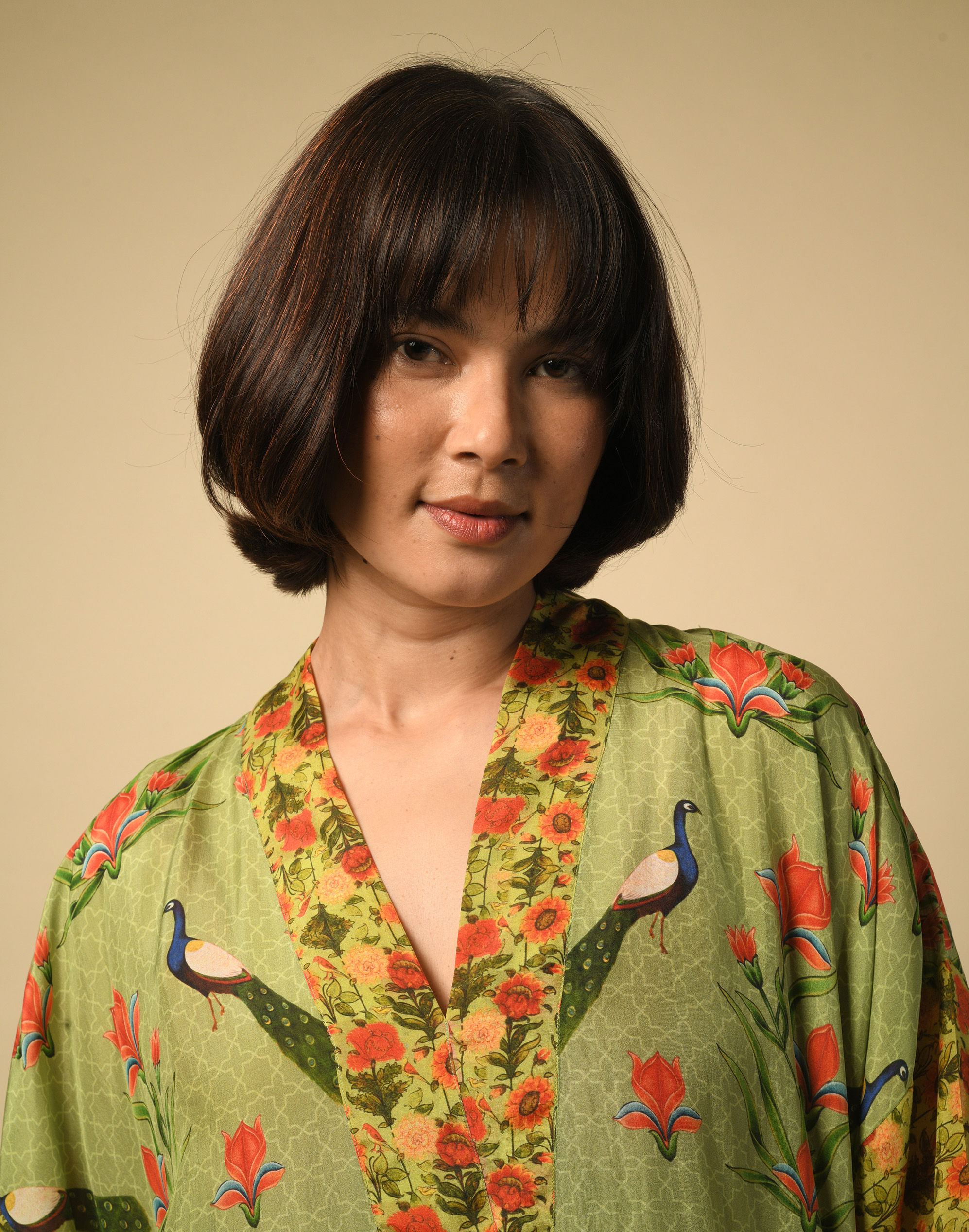 Kaziranga Peacock Kaftan